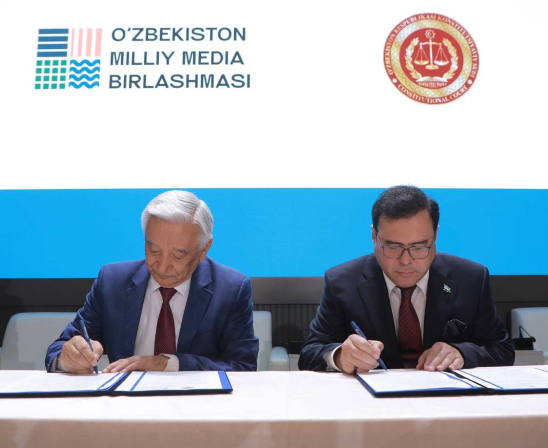 Подписан меморандум о сотрудничестве между Национальной медиа ассоциацией Узбекистана и Конституционным судом